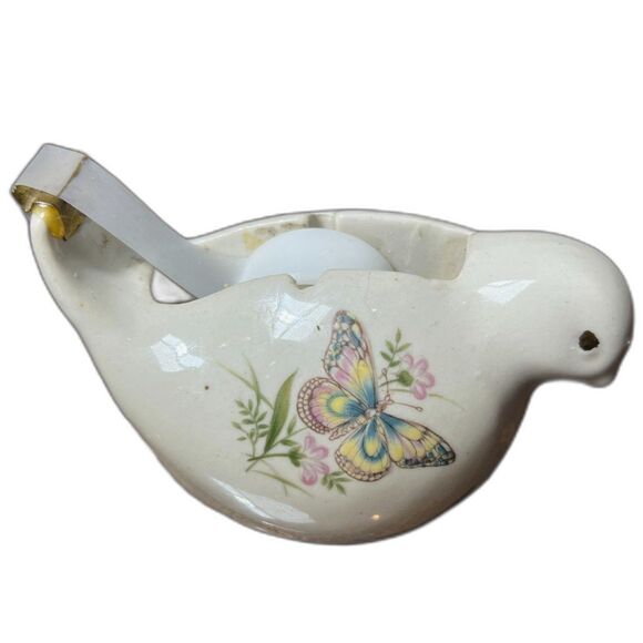 Takahashi San Francisco Bird Butterfly Design Tape Dispenser Japan Vintage Art - Picture 1 of 7